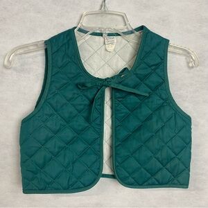 Rosebud Quilted Vest - Teal